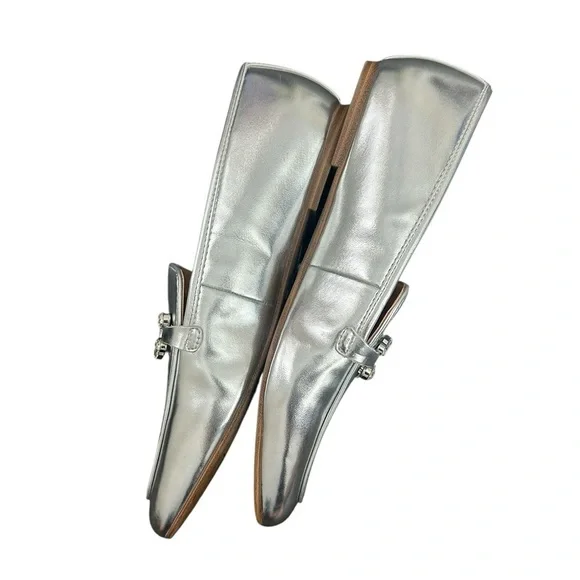NEW Nine West Bennit Slip-On Round Toe Dress Loafers in Metallic Silver - Size 8 - Picture 7 of 9